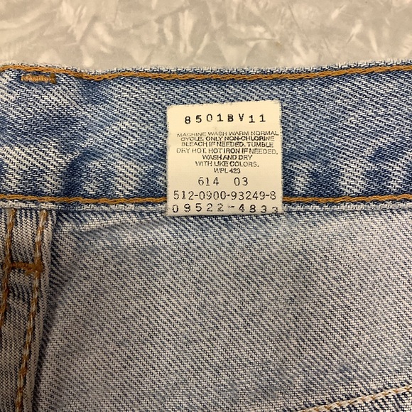 Vintage Y2K Levi’s 550 High Waisted Cutoff Jean Shorts / Made in USA - Size 18 - Picture 9 of 12